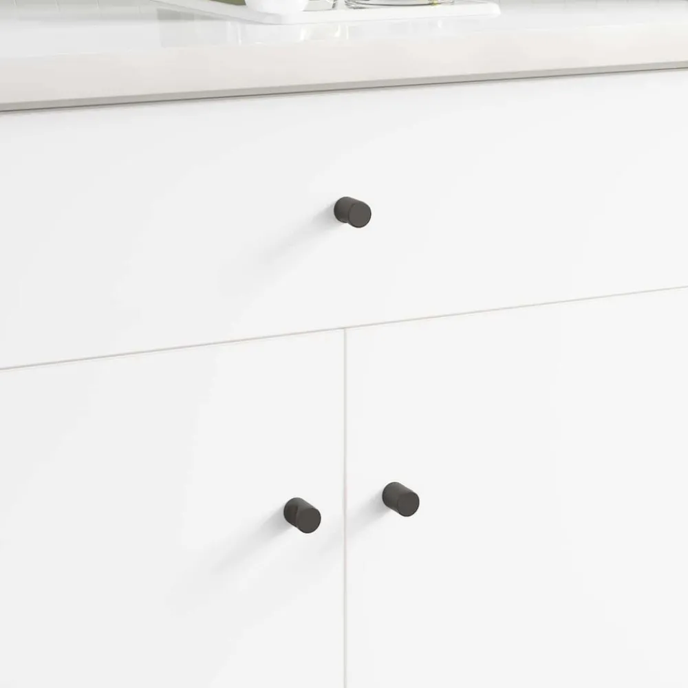Accessoires De Quincaillerie-vidaXL Bouton de cabinet 2 pcs Noir 18 x 23 mm Fer