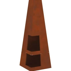 Cheminées-vidaXL Braise Marron 35 x 35 x 100 cm Acier Corten Acier corten/marron