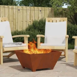 vidaXL Braise Marron 60 x 60 x 30 cm Acier Corten