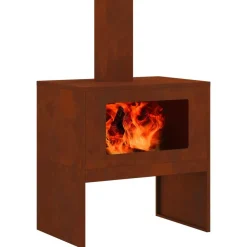 vidaXL Braise Marron 60 x 40 x 96 cm Acier patiné