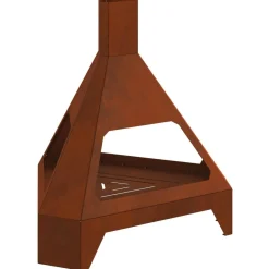 Cheminées-vidaXL Braise Marron 50 x 43 x 52 cm Acier patiné Acier corten/marron