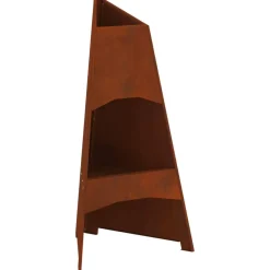 vidaXL Braise Marron 50 x 50 x 95 cm Acier patiné