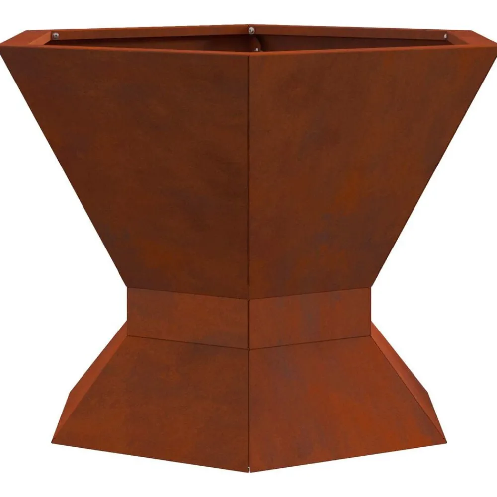 vidaXL Braise Marron 50 x 50 x 40 cm Acier patiné