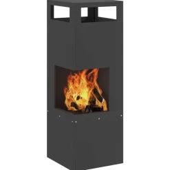 vidaXL Braise Noir 35 x 35 x 100 cm Acier