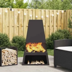 vidaXL Braise Noir 60 x 35 x 100 cm Acier