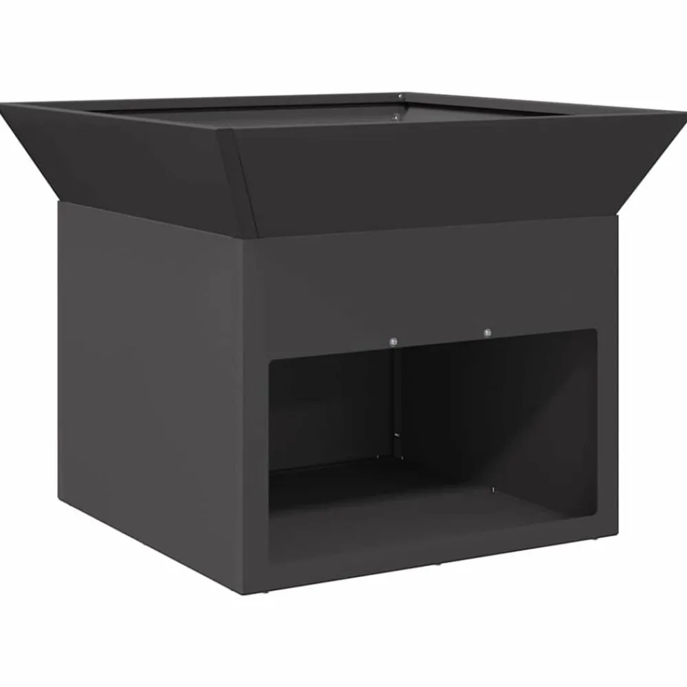 Cheminées-vidaXL Braise 50 x 50 x 40 cm Acier Noir