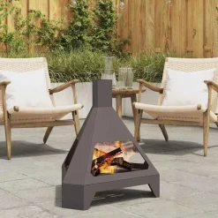 vidaXL Braise Noir 50 x 43 x 52 cm Acier