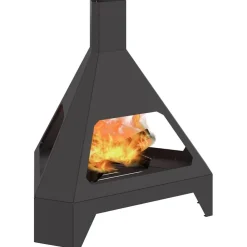 vidaXL Braise Noir 50 x 43 x 52 cm Acier