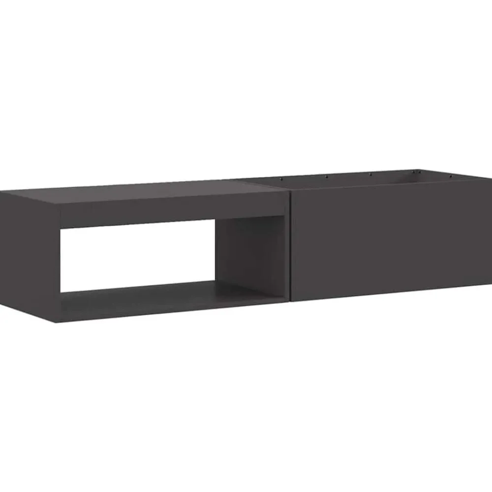 Cheminées-vidaXL Braise Noir 160 x 45 x 35 cm Acier Acier laminé à froid/noir