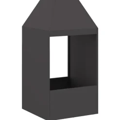 Cheminées-vidaXL Braise Noir 50 x 50 x 100 cm Acier Acier laminé &agrave; froid/noir