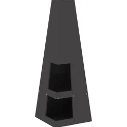 vidaXL Braise Noir 35 x 35 x 100 cm Acier