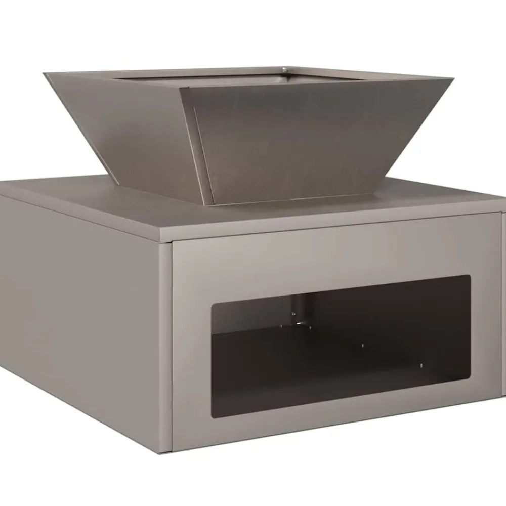 Cheminées-vidaXL Braise Rouillé 50 x 50 x 40 cm Acier patiné