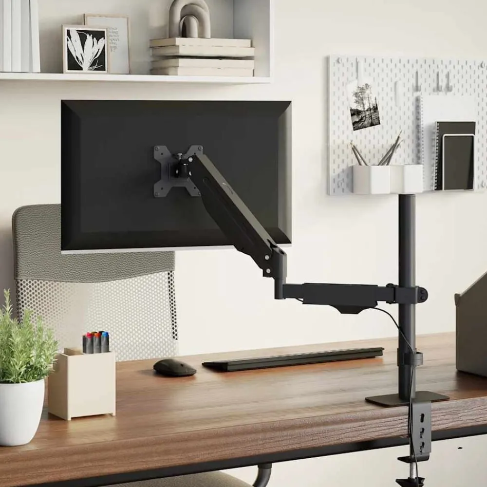 Appareils Électroniques-vidaXL Bras pour moniteur unique 27 pouces max ressort à gaz 10 kg