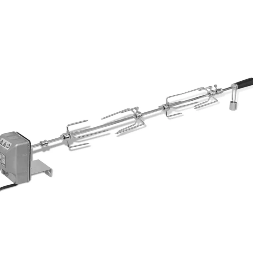 vidaXL Broche à rôtir avec moteur 1000 mm Acier