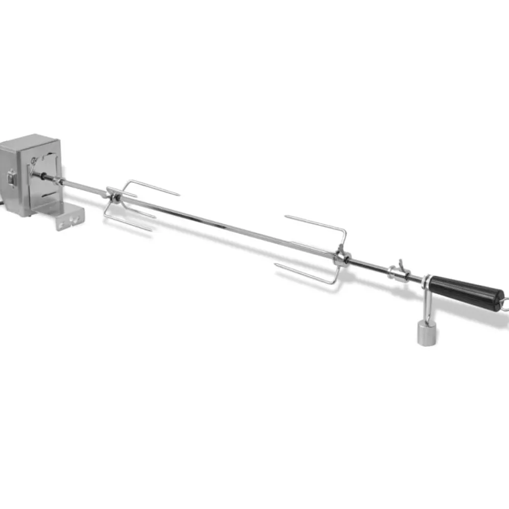 vidaXL Broche à rôtir avec moteur 900 mm Acier