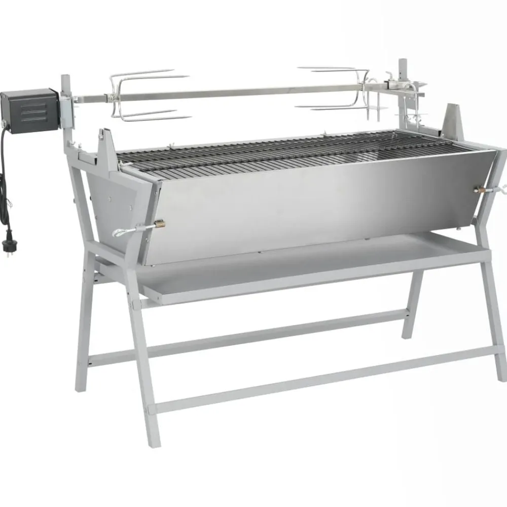 Arts De La Table & Arts Culinaires-vidaXL Broche à rôtir de barbecue Fer et acier inoxydable