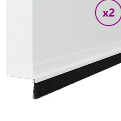 Matériaux De Construction-vidaXL Brosses de porte adhésives 2 pcs 100 cm Blanc