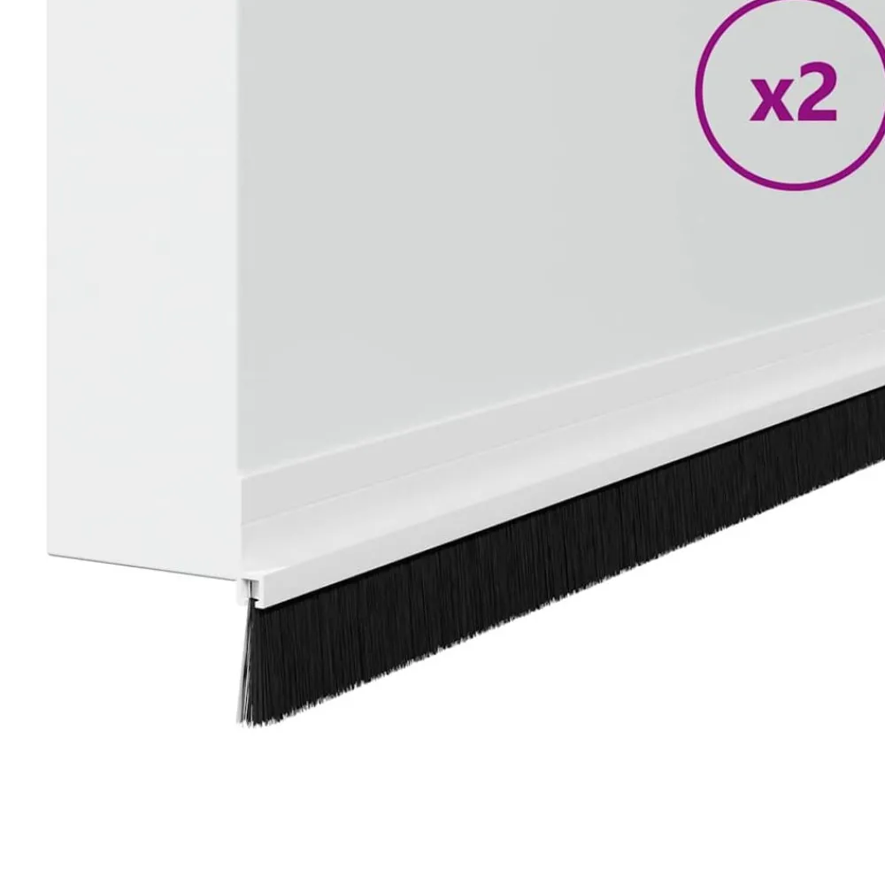 Matériaux De Construction-vidaXL Brosses de porte adhésives 2 pcs 100 cm Blanc