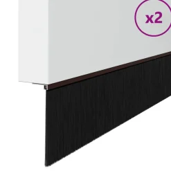 Matériaux De Construction-vidaXL Brosses de porte adhésives 2 pcs 100 cm Marron
