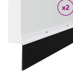 Matériaux De Construction-vidaXL Brosses d'étanchéité pour porte à visser 2 pcs 100 cm Blanc