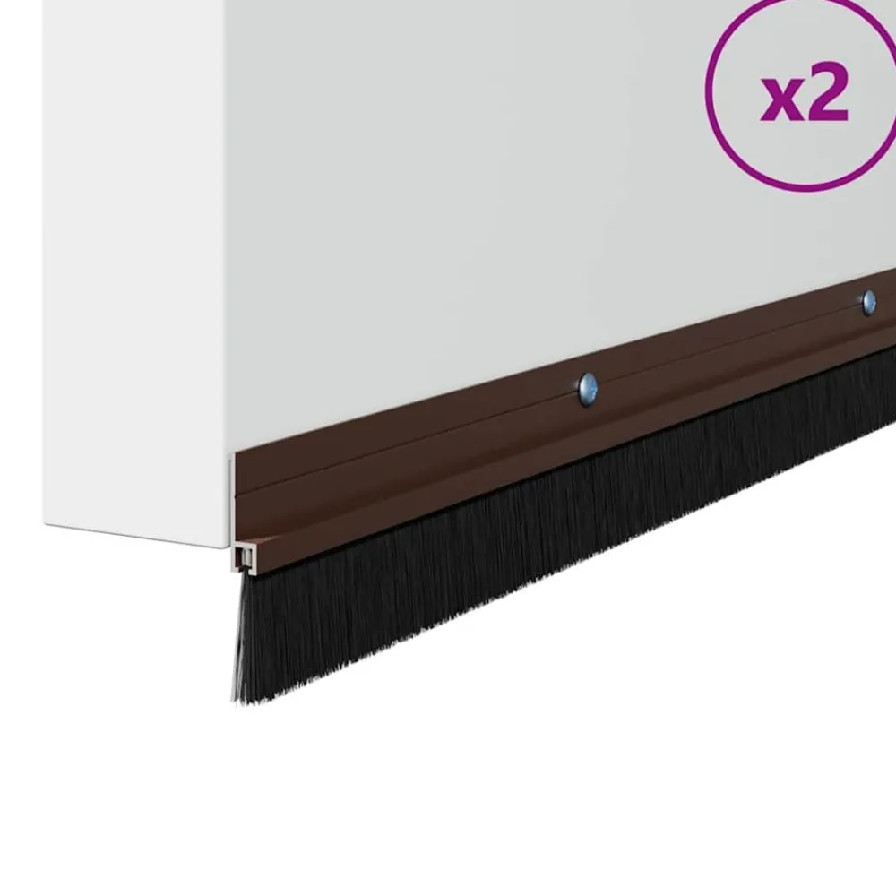 vidaXL Brosses d'étanchéité pour porte à visser 2 pcs 100 cm