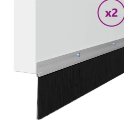 Matériaux De Construction-vidaXL Brosses d'étanchéité pour porte à visser 2 pcs 100 cm Argent