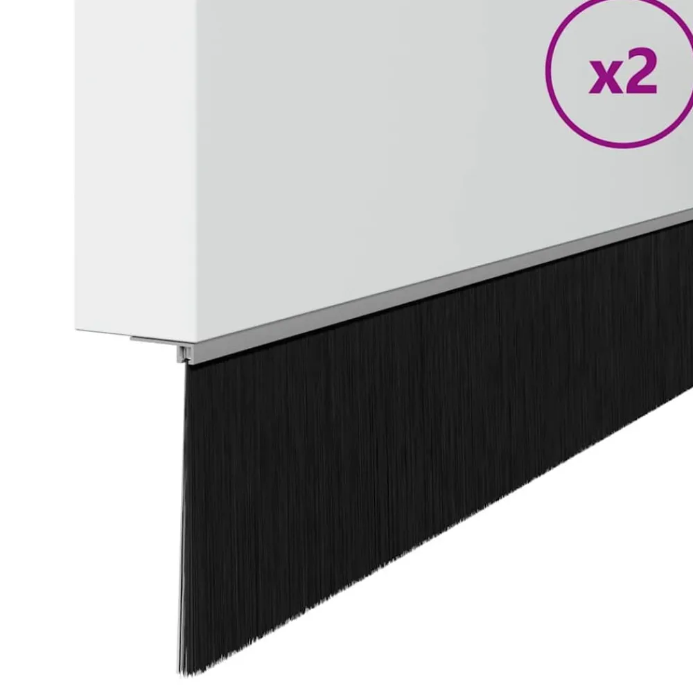 Matériaux De Construction-vidaXL Brosses d'étanchéité pour porte à visser 2 pcs 100 cm Argent
