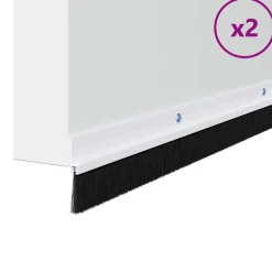 Matériaux De Construction-vidaXL Brosses d'étanchéité pour porte à visser 2 pcs 100 cm Blanc