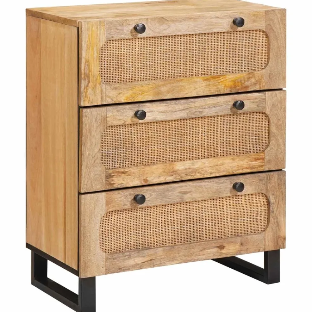vidaXL Buffet 2 pcs Marron 60 x 33 x 75 cm Bois de mangue massif