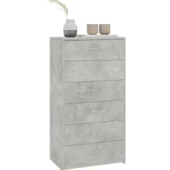 vidaXL Buffet avec 6 tiroirs 50x34x96 cm Bois d'ingénierie
