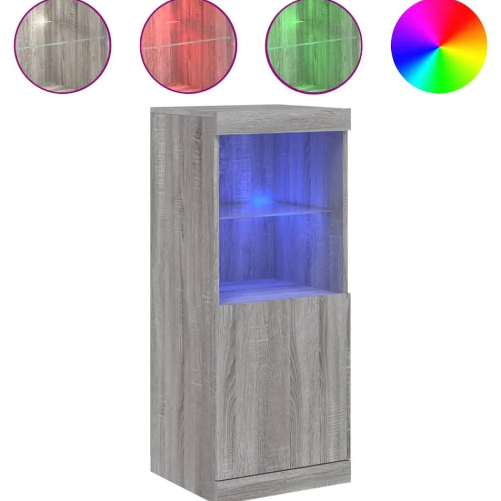 vidaXL Buffet avec lumières LED 41x37x100 cm