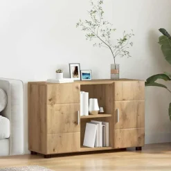 Ensembles De Meubles-vidaXL Buffet avec porte FLORIN Chêne artisanal 88,5 x 30,5 x 55,5 cm ch&ecirc;ne artisanal