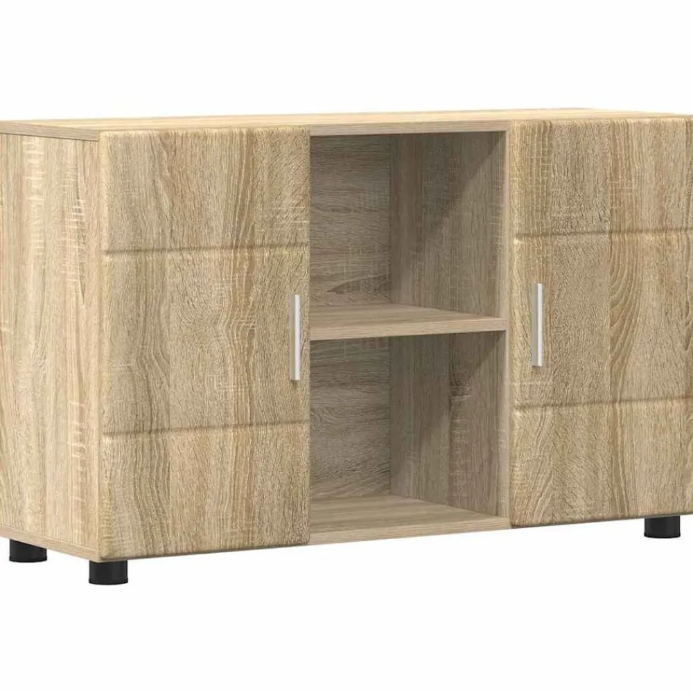 Ensembles De Meubles-vidaXL Buffet avec étagère FLORIN Chêne Sonoma 88,5 x 30,5 x 55,5 cm Ch&ecirc;ne sonoma