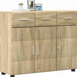 vidaXL Buffet avec étagère FLORIN Chêne Sonoma 88,5 x 30,5 x 73 cm