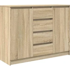 vidaXL Buffet avec tiroirs chêne sonoma 100,5x35x76 cm bois ingénierie