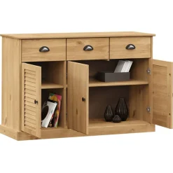 vidaXL Buffet avec tiroirs VIGO 113x40x75 cm bois massif de pin