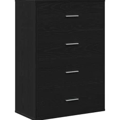 Armoires & Meubles De Rangement-vidaXL Buffet avec tiroir Chêne noir 60 x 31 x 84 cm Bois d'ingénierie Ch&ecirc;ne noir