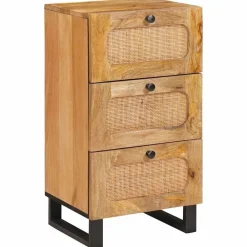vidaXL Buffet avec tiroir Marron 40 x 33 x 75 cm Bois de mangue massif
