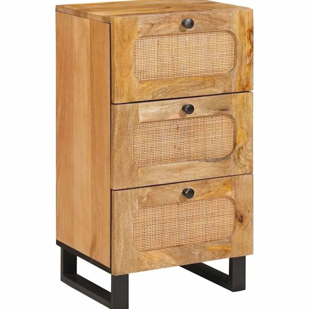 vidaXL Buffet avec tiroir Marron 40 x 33 x 75 cm Bois de mangue massif