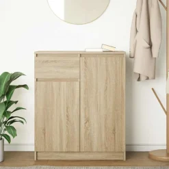 vidaXL Buffet avec tiroir chêne sonoma 71x35x84 cm bois d'ingénierie