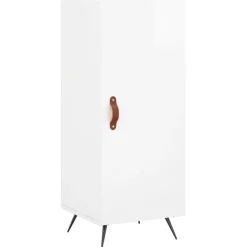 Armoires & Meubles De Rangement-vidaXL Buffet 34,5x34x90 cm Bois d'ingénierie Blanc brillant