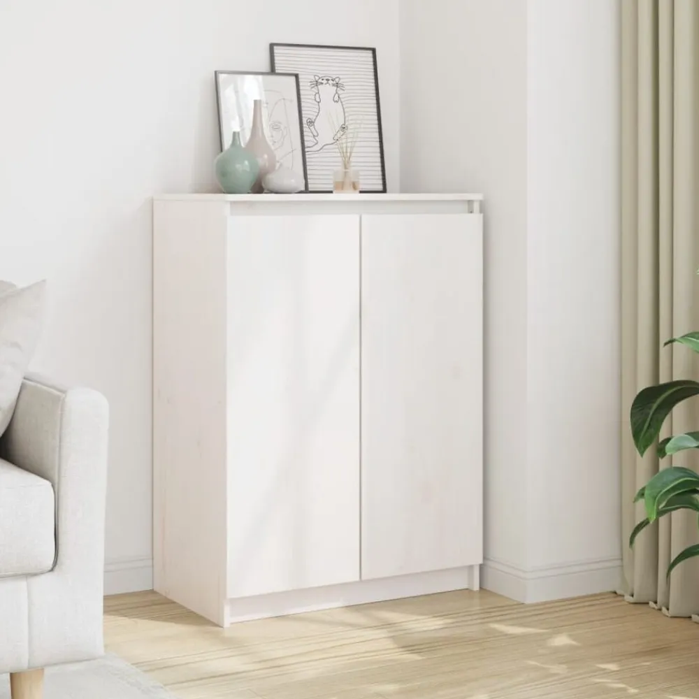Armoires & Meubles De Rangement-vidaXL Buffet 60x36x84 cm Bois de pin massif Blanc