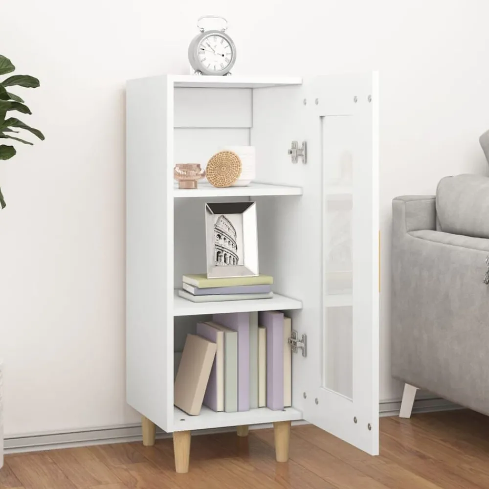 Armoires & Meubles De Rangement-vidaXL Buffet 34,5x34x90 cm bois d'ingénierie Blanc