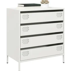 Armoires & Meubles De Rangement-vidaXL Buffet 68x39x73,5 cm acier laminé à froid Blanc