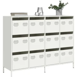 Armoires & Meubles De Rangement-vidaXL Buffet 135x39x103,5 cm acier laminé à froid Blanc