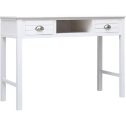 vidaXL Buffet Blanc 108x45x76 cm Bois de Paulownia massif