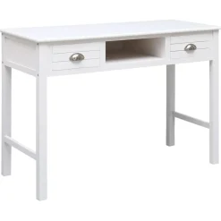 vidaXL Buffet Blanc 108x45x76 cm Bois de Paulownia massif