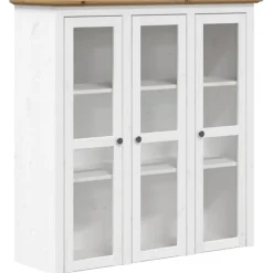 vidaXL Buffet BODO blanc et 115,5x43x200,5cm bois massif de pin