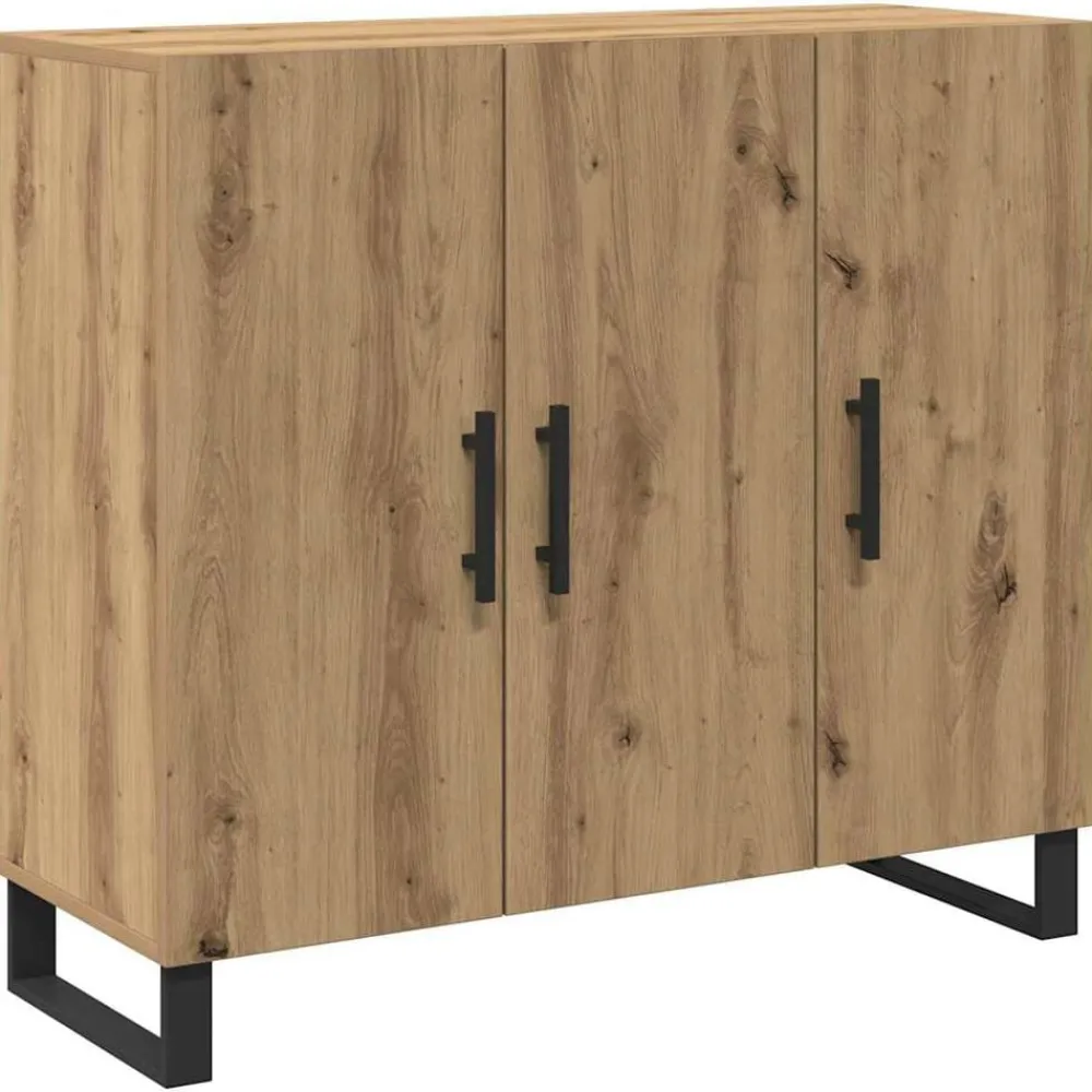 Armoires & Meubles De Rangement-vidaXL Buffet Chêne artisanal 90 x 34 x 80 cm Bois d'ingénierie chêne artisanal