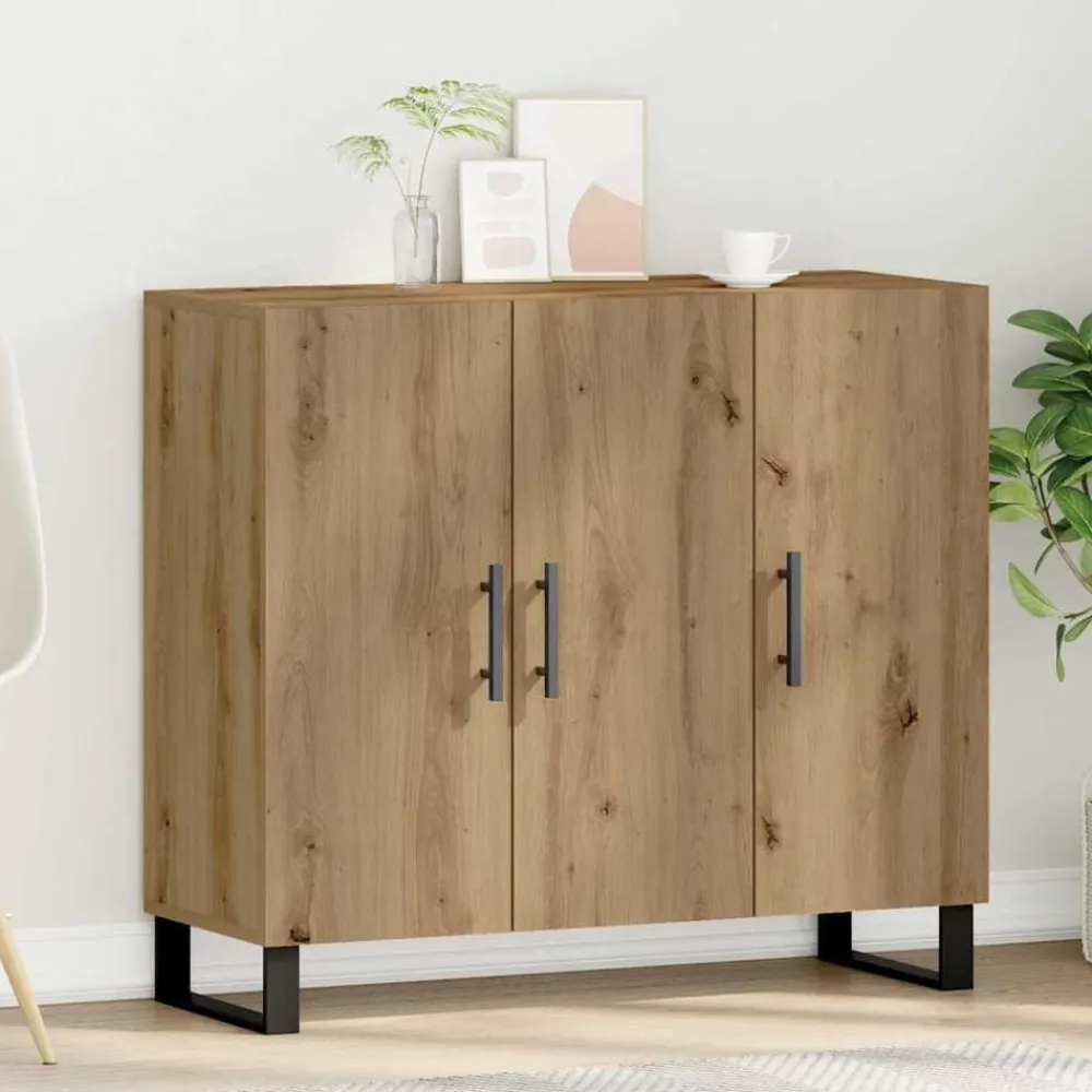 Armoires & Meubles De Rangement-vidaXL Buffet Chêne artisanal 90 x 34 x 80 cm Bois d'ingénierie chêne artisanal